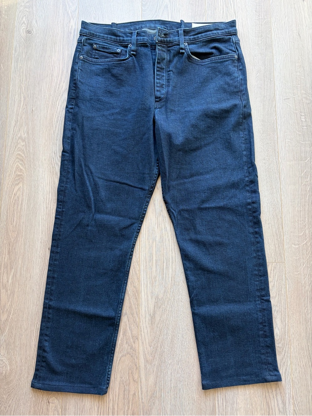 👖 Rag & Bone New York Men's Dark Blue Straight Fit Jeans 38W x 32L Cashmere Ble